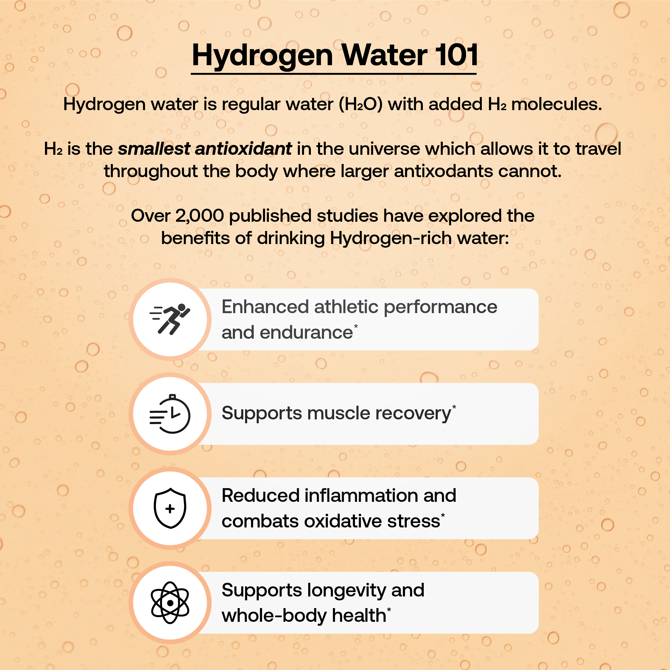 Hydrofy Hydrogen Water Electrolyte Orange + Caffeine 25ct
